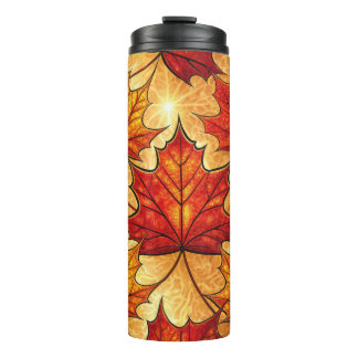 ROTE ORANGE GELBE HERBSTBLÄTTER THERMOSBECHER