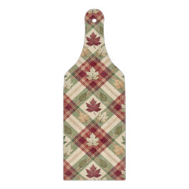 ROTE ORANGE GRÜNE KARIERT MIT FALL-AUTUMNSTÜCKEN SCHNEIDEBRETT