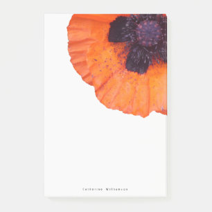 Rote Orange Mohn Personalisiert Post-it Klebezettel