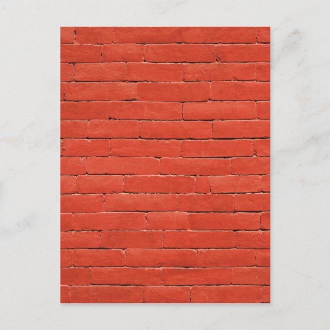 Rote Orange Wand Postkarte (Vorderseite)