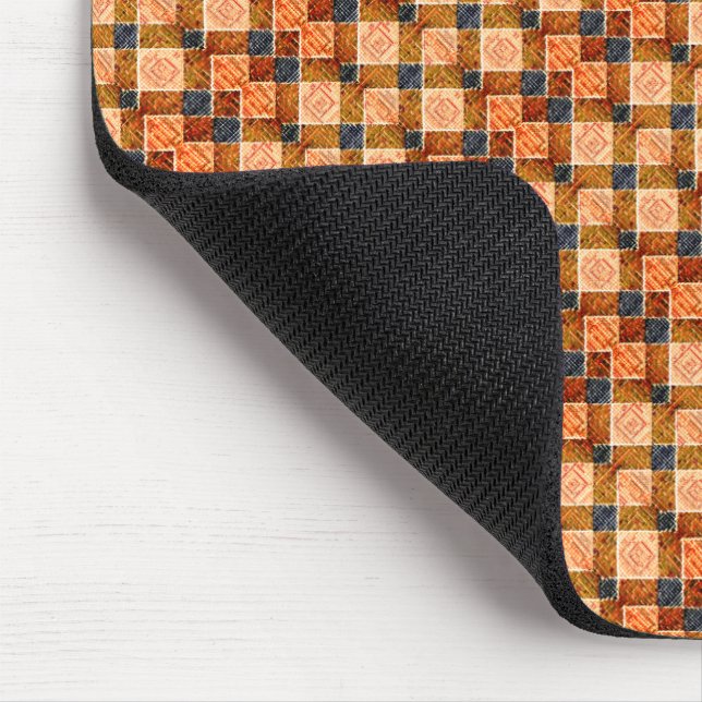 Rote orangefarbene Schachpartien, die neue quadrat Mousepad (Ecke)