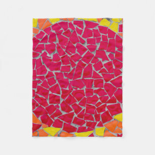 Rote, orangefarbene und gelbe Bilder Fleecedecke