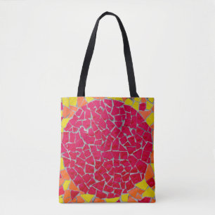 Rote, orangefarbene und gelbe Bilder Tasche