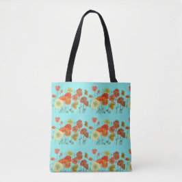Rote Orangenblüte Mohnblüten Blume Aqua Tasche