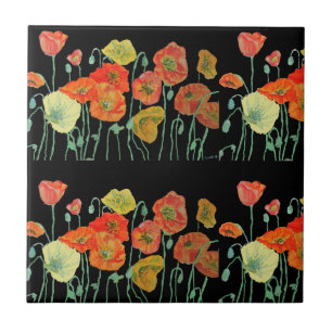 Rote Orangenmohnblume Blume Poppies Blumengestein Fliese