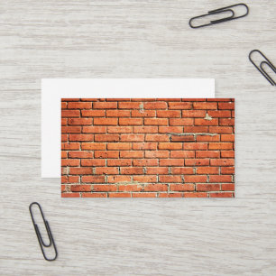 Rote Orangerote Kleine Ziegelwand Urban Visitenkarte