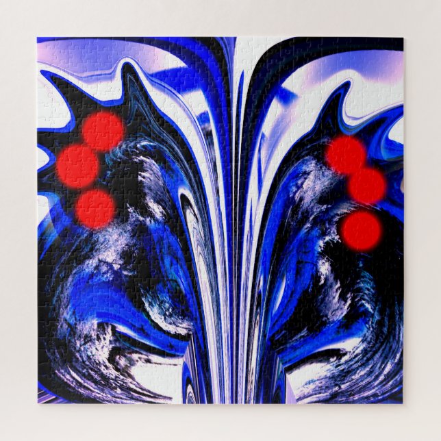 Rote Orbs in der Nachtkunst (Vertikal)