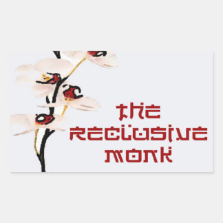 Rote Orchidee Rechteckiger Aufkleber