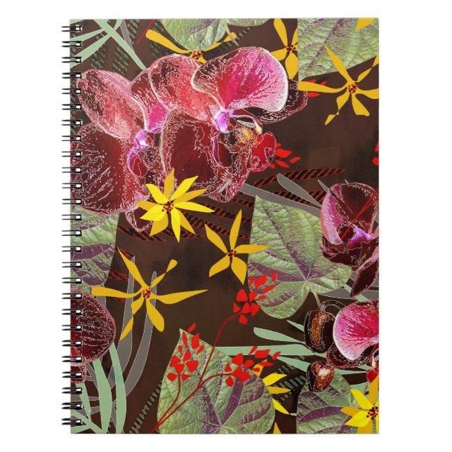 Rote Orchideen. Notizblock (Vorderseite)