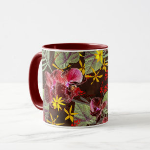 Rote Orchideen. Tasse