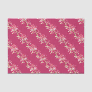 Rote Orchideenverpackung Blume Aquarellkunst Seidenpapier