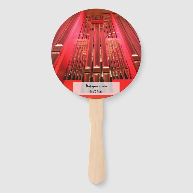 Rote Orgelpfeifen Ventilator Fächer (Vorderseite)