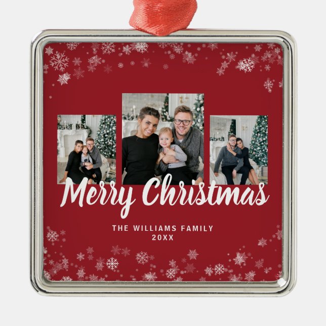 Rote Ornamente aus Snowflake (Vorne)