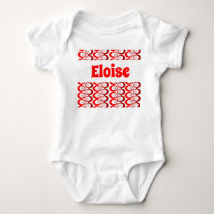 Rote Ovale Baby Strampler