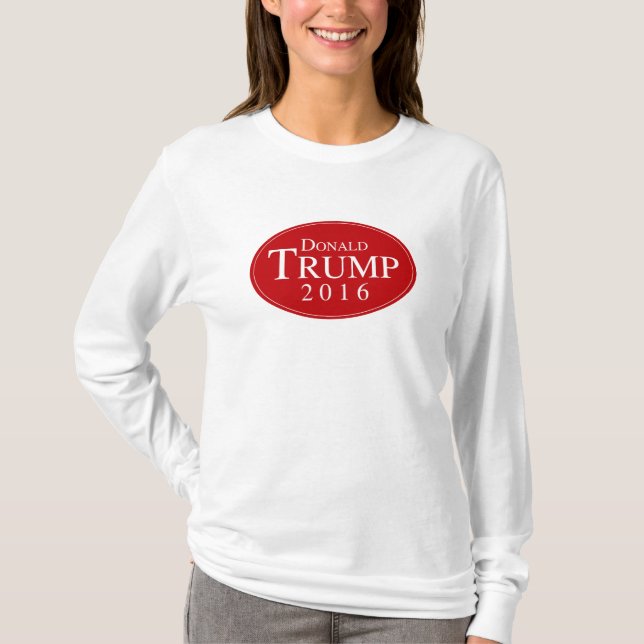 Rote ovale Kampagne des Trumpf-2016 T-Shirt (Vorderseite)