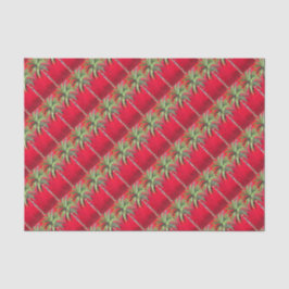 Rote Palme Seidenpapier