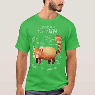 Rote Panda-Anatomie T-Shirt