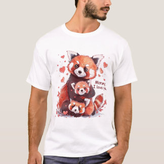 Rote Panda Familie: Mami, ich Liebe Sie T - Shirt