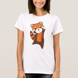 Rote Panda Niedlicher Tiere für Kinder Kawaii T-Shirt