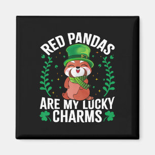 Rote Pandas sind meine Glücksbringer - Lustiges St Magnet