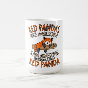 Rote Pandas sind Phantastische Niedliche Panda für Kaffeetasse