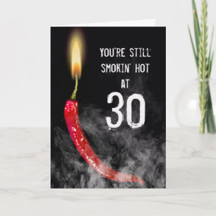 Rote Paprika 30. Geburtstagskarte Karte