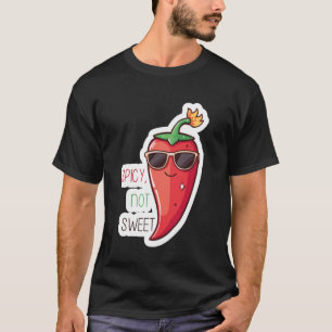 Rote Paprika Scharf Nicht Süß Aufkleber Ästhetik N T-Shirt