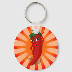 Rote Paprika Superstar Schlüsselanhänger