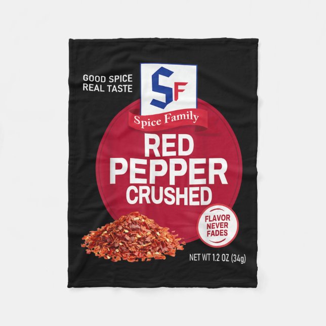 Rote Paprika zerdrückt Sce Gruppe Familien-Matchin Fleecedecke (Vorderseite)