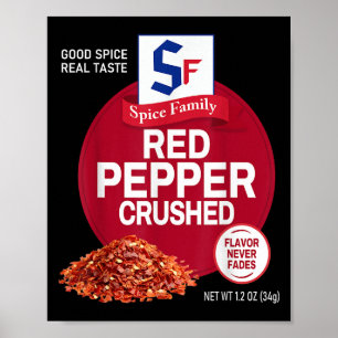 Rote Paprika zerdrückt Sce Gruppe Familien-Matchin Poster