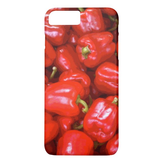 Rote Paprikaschoten in posterisiertem Bild Case-Mate iPhone Hülle (Rückseite)