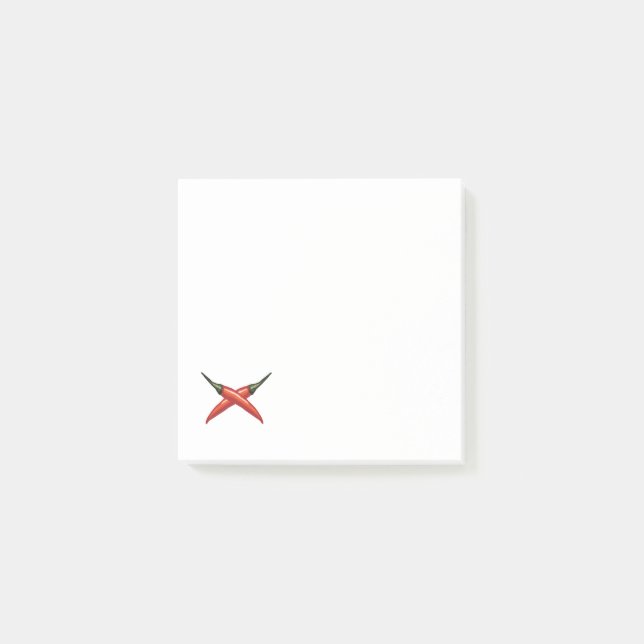 Rote Paprikaschoten Post-it Klebezettel (Vorderseite)
