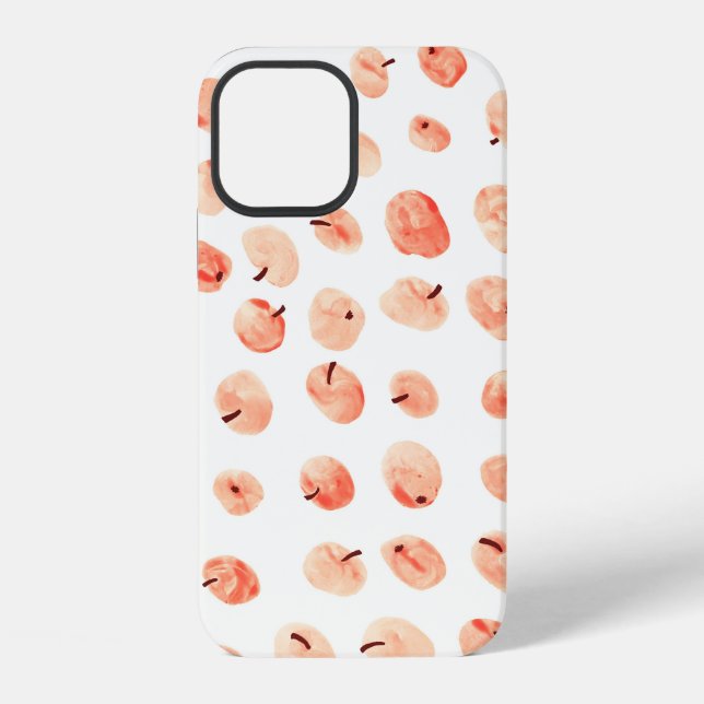 Rote Paradiesapfel-Muster iPhone 12 Hülle (Rückseite)