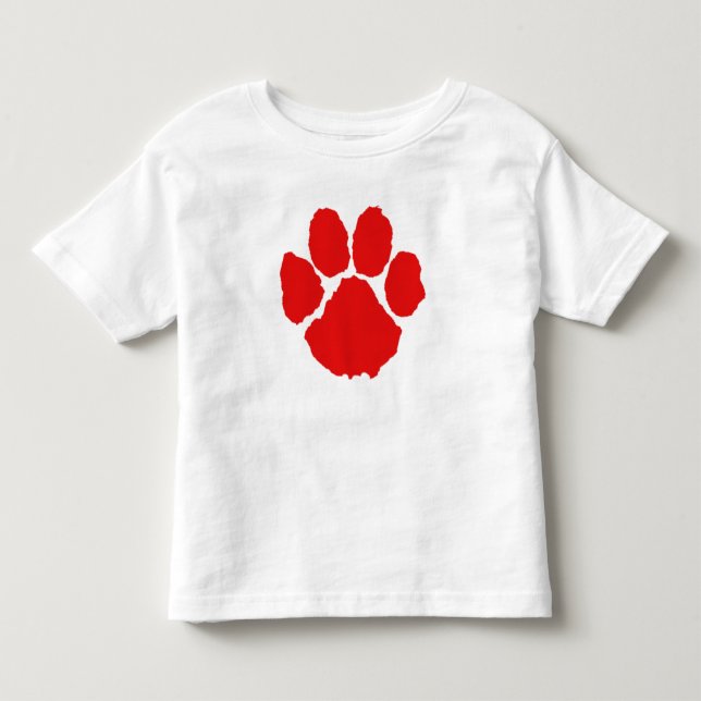 Rote Paw Kleinkind T-shirt (Vorderseite)