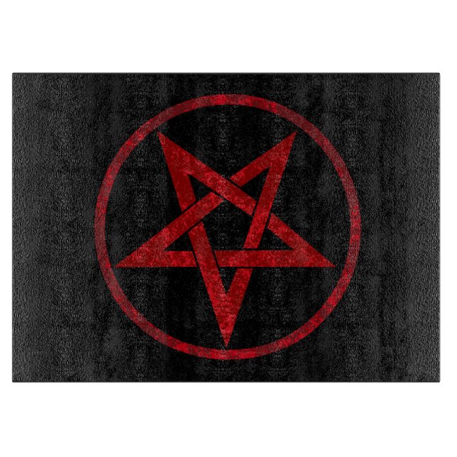 Rote Pentagramm Schneidebrett (Vorderseite)