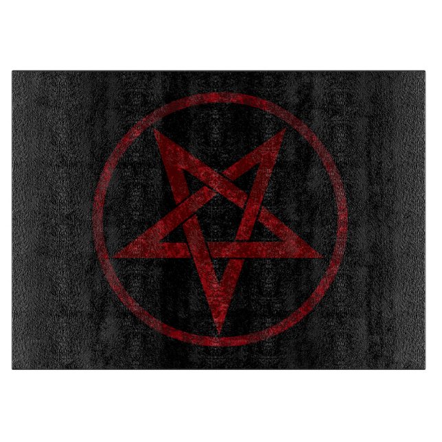Rote Pentagramm Schneidebrett (Vorderseite)