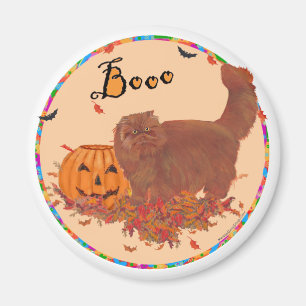 Rote Perserkatze Halloween Magnet