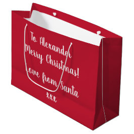 Rote Personalisierte Liebe von Weihnachten Große Geschenktüte