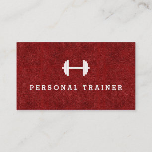 Rote persönliche Trainer-Fitness-Geschäftskarten Visitenkarte
