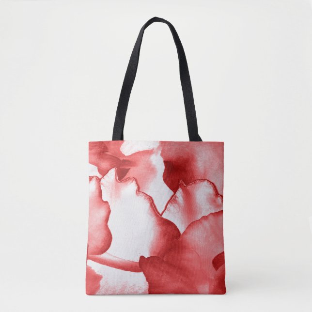 Rote Petalen gestrichen Tasche (Vorderseite)