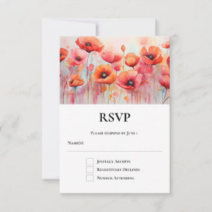 Rote Pfeffer bei einer Hochzeit im Wasserfeld RSVP Karte