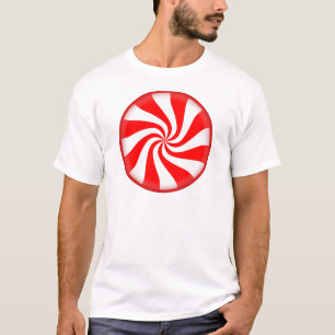 Rote Pfefferminz-Süßigkeit T-Shirt