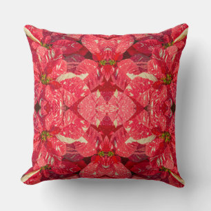 Rote Pflanze Poinsettia Blume Kissen