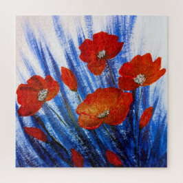 Rote Pflaumen im blauen Gras