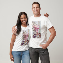 Rote Pflaumenblüten T-Shirt