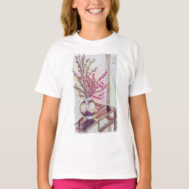 Rote Pflaumenblüten T-Shirt