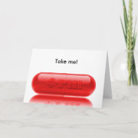Rote Pille - Grußkarte