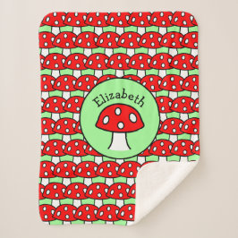 Rote Pilz Sherpa Decke Sherpadecke