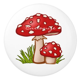 Rote Pilze Amanita Thunder_Cove Keramikknauf