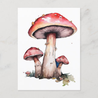 Rote Pilze Postkarte